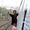 Anil Kapoor lunging out of a Mumbai local train during promotions for 24.